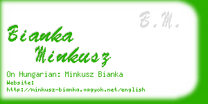 bianka minkusz business card